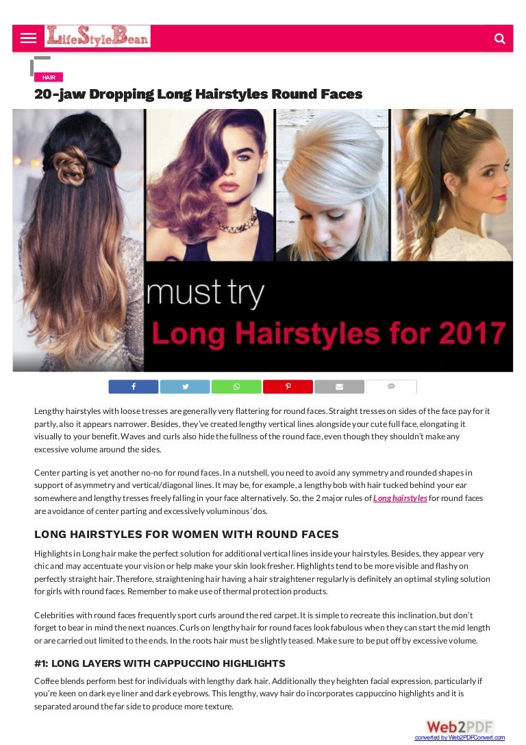 2019 year - 20 Jaw-Dropping Long Hairstyles for Round Faces 2019 year